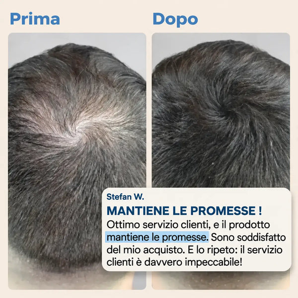 Recensione di Stefan W.: fiberhair® mantiene le promesse con un servizio clienti impeccabile