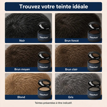 Boîte de poudre capillaire fiberhair, résistante à l'eau, pour redonner du volume et de la densité aux cheveux en quelques secondes