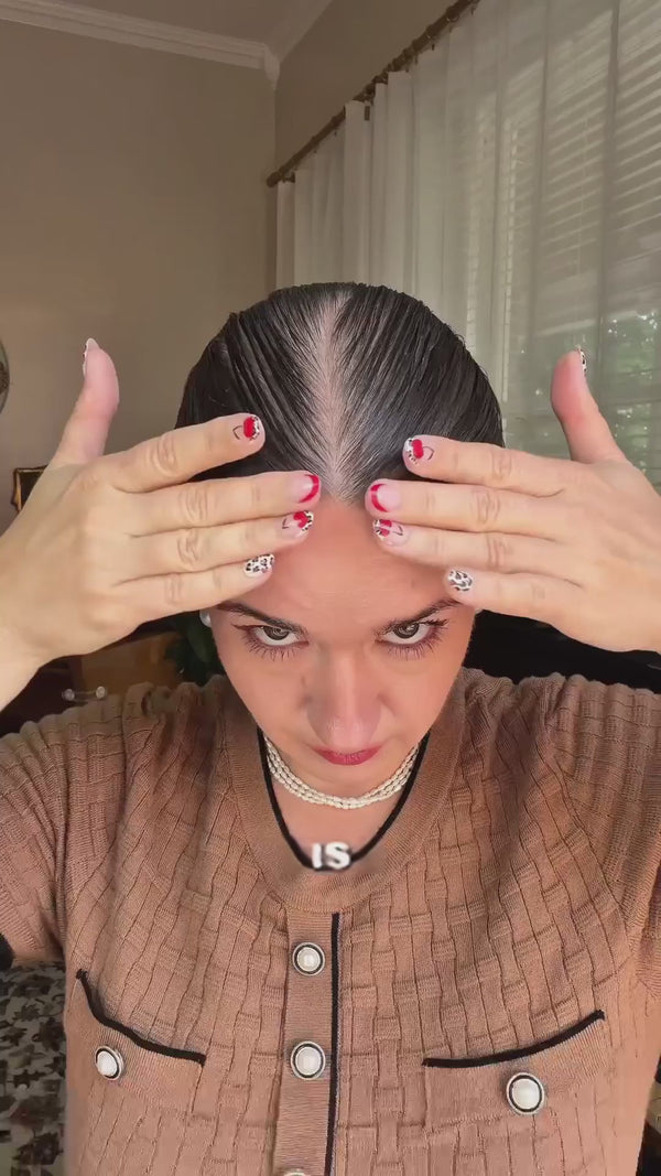 Applicateur fiberhair tamponné précisément sur la raie : application en 10 secondes